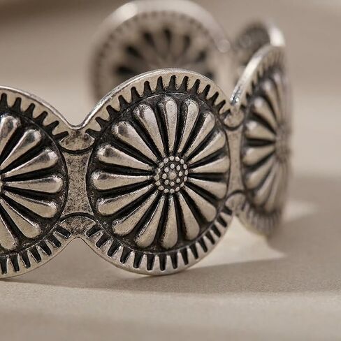 Western Bracelets for Women, Silver Cuff Bracelets, Metallic Vintage Stylish Trendy Boho Jewelry for Women, Daily Wear Outfits Dresses Party Evening Item in Kuwait