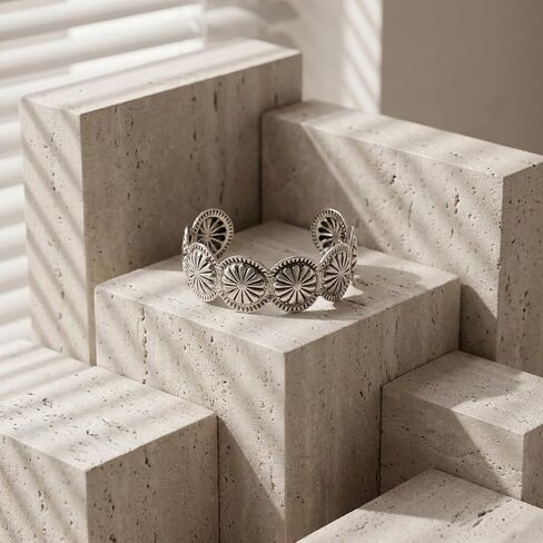 Western Bracelets for Women, Silver Cuff Bracelets, Metallic Vintage Stylish Trendy Boho Jewelry for Women, Daily Wear Outfits Dresses Party Evening Item in Kuwait
