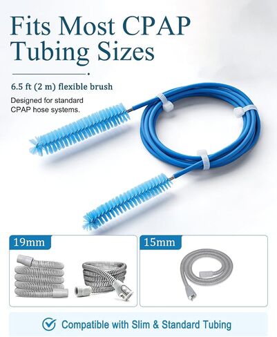 CPAP Cleaning Supplies Kit - CPAP Hose Cleaner Brush,CPAP Hose Holder,Mask Holder,Wash Soak Basin Tub.CPAP Mask Tube Cleaner.Travel Portable CPAP Cleaner Care Kit for CPAP Users（Beige） in Saudi Arabia