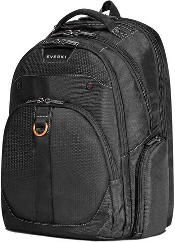 EVERKI Atlas Business Laptop Backpack (EKP121S15) with Orange Accessory Pouch & Rain Cover - Men's Backpack with 11"-15.6" Compartment, 29.5L Capacity - Travel-Friendly Backpack, Pouch & Cover Bundle in Kuwait