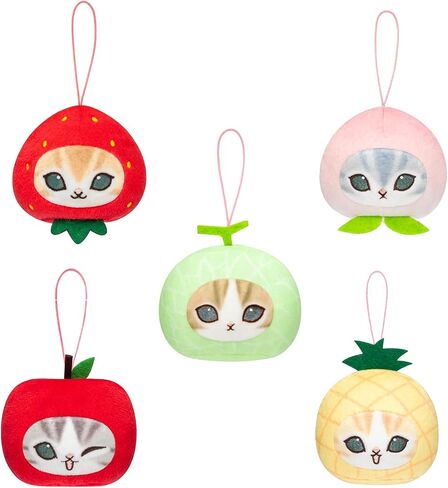 mofusand Fresh Fruit Meow Face Plush Blind Box – 5 Variations (Receive 1 Random), Kawaii Cat Collectible Plush Keychain for Adults & Pop Culture Fans in Saudi Arabia