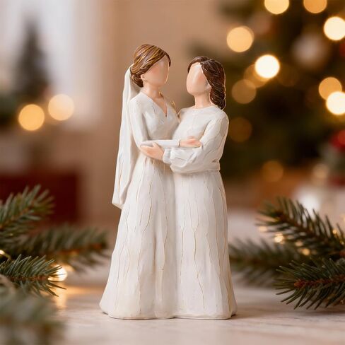Mother of the Bride Gifts from Daughter - Sentimental Wedding Gift for Mom, Mother and Daughter Figurines for Mother's Day, Hand-Painted Resin Statue for Birthday & Christmas, 8.07" H in Saudi Arabia