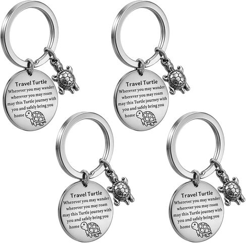 4PCS Turtle Keychain, Keychain Set with Premium Design, Ideal for Daily Use and Gift Giving, Compact Turtle Keychain Accessories for Keys and Bags in Saudi Arabia