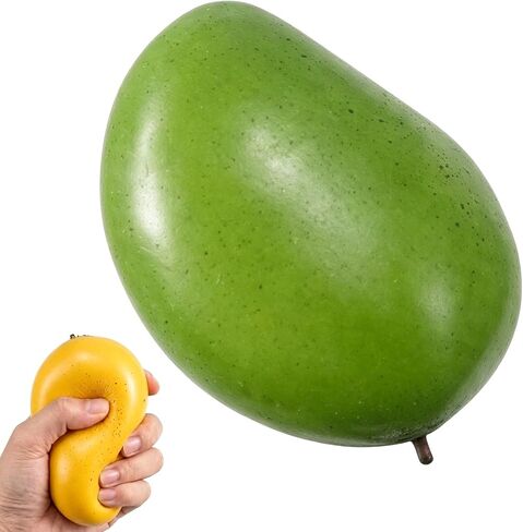 Squishies Mango, Mango Stress Ball, Fruit Squishies, Big Fruit Squishies, Color Changing Sensory Tool for Anxiety Relief, Portable Desk Stress Ball for Office Workers and Adult Users in Saudi Arabia