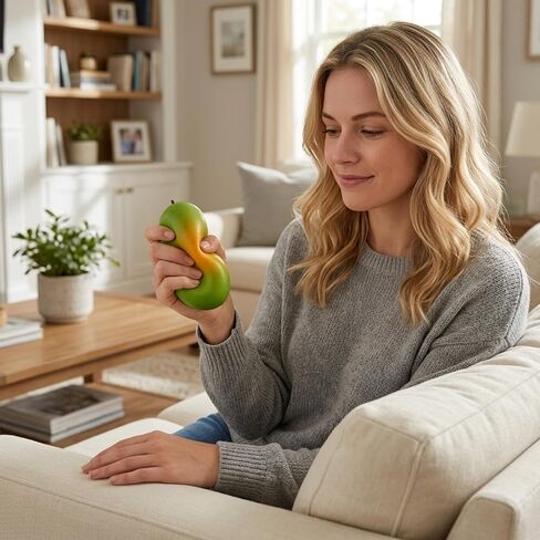 Squishies Mango, Mango Stress Ball, Fruit Squishies, Big Fruit Squishies, Color Changing Sensory Tool for Anxiety Relief, Portable Desk Stress Ball for Office Workers and Adult Users in Saudi Arabia