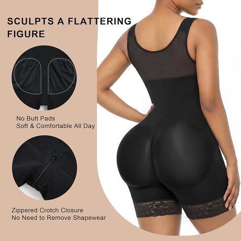 SHAPERX Women's Fajas Colombianas Moldeadoras Postpartum Tummy Control Compression Shapewear Body Shaper with Zipper Crotch in Saudi Arabia
