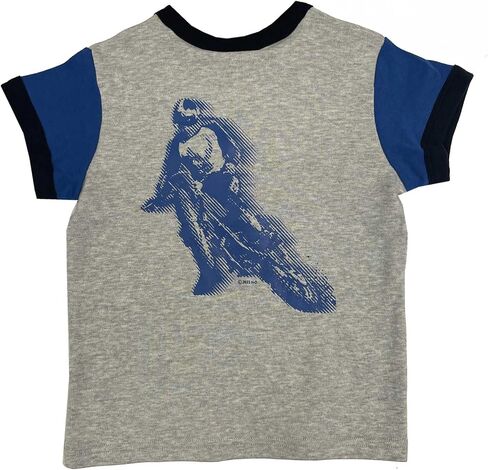 Harley-Davidson Little Boys' Colorblocked Short Sleeve Knit Toddler Tee - Gray in Kuwait