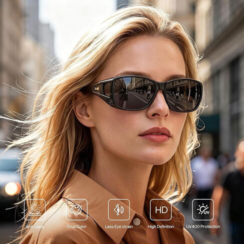نظارات شمسية مستقطبة ملفوفة من DUCO يمكن ارتداؤها فوق نظارات شمسية للرجال والنساء للحماية من الأشعة فوق البنفسجية 8954 in Kuwait