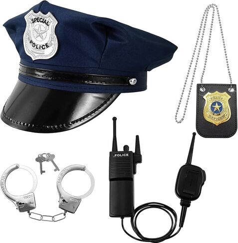 Police Officer Costume Accessory Adults Halloween Cops Cosplay Props Police Pretend Play Set Detective Outfit in Saudi Arabia