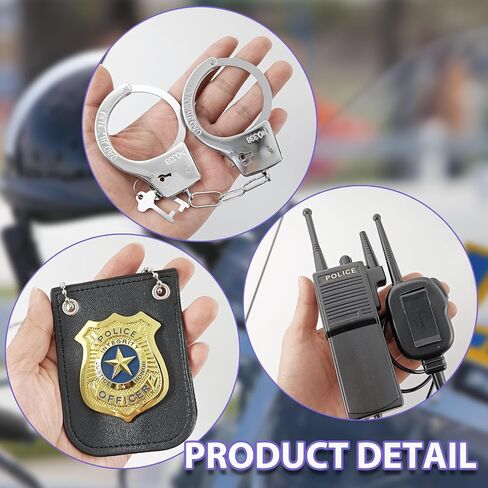 Police Officer Costume Accessory Adults Halloween Cops Cosplay Props Police Pretend Play Set Detective Outfit in Saudi Arabia