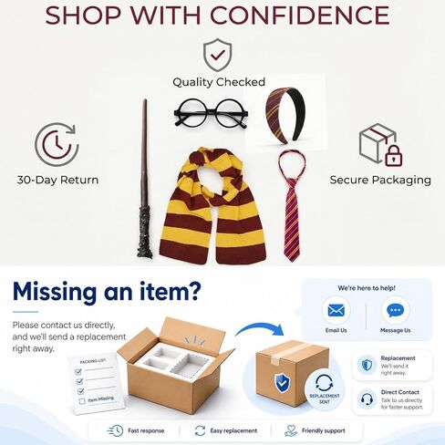 Wizard Costume Accessories for Women Girls, Wand Scarf Glasses Tie Headband for Halloween Cosplay in Saudi Arabia