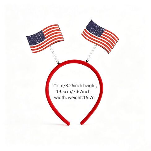 Independence Day 250th，2 pcs 4th of July Women's Headbands ，American Football Fan Flags Headbands Soccer Sports Events ，For Memorial Day Veterans (America) in Saudi Arabia