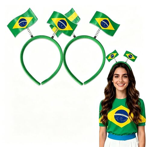 Independence Day 250th，2 pcs 4th of July Women's Headbands ，American Football Fan Flags Headbands Soccer Sports Events ，For Memorial Day Veterans (America) in Saudi Arabia