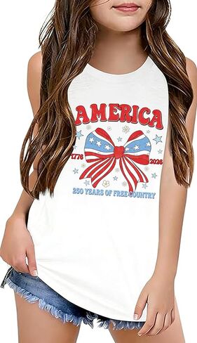 Tewmeu Tank Tops for Girls Kids Summer Graphic Tank Hawaiian Beach Vacation Cute Sleeveless Crewneck Graphic Tees 5-14 Years in Kuwait