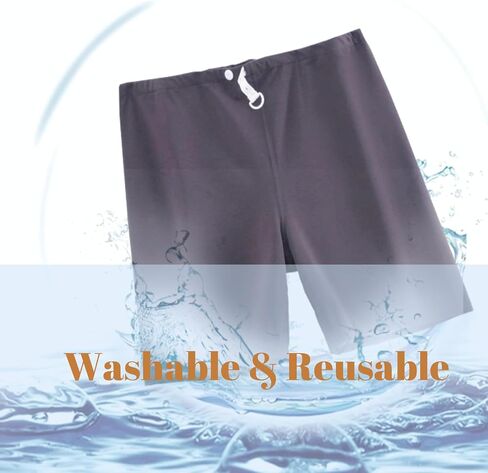 2 Pack Urinary Incontinence Shorts for Men/Women, Washable Leak Proof TPU Patient Care Trousers, Breathable Cotton Short for Elderly Urine Incontinence (Dark Grey-XL) in Kuwait