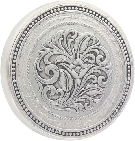 Montana Silversmiths Men's New Traditions Stars And Barbed Wire Snuff Lid Silver One Size in Kuwait