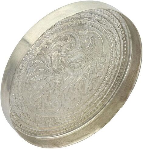 Montana Silversmiths Men's New Traditions Stars And Barbed Wire Snuff Lid Silver One Size in Kuwait
