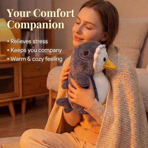 Freetoes Shark Goose Stuffed Animal Desk Toys,Funny Pillow Cute Stuff Gifts,Shark Goose Decor for Baby Shower and Birthday Decorations in Saudi Arabia