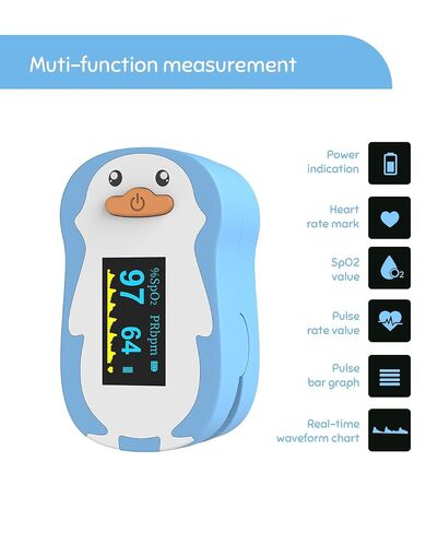 Pulse Oximeter for Kids, Vibeat Fingertip Blood Oxygen Meter with Smart Reminder for Children, Home Oximeter Finger with Pulse, Batteries & Lanyard Included, FSA/HSA Eligible, Pink in Kuwait