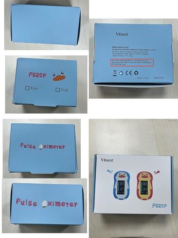 Pulse Oximeter for Kids, Vibeat Fingertip Blood Oxygen Meter with Smart Reminder for Children, Home Oximeter Finger with Pulse, Batteries & Lanyard Included, FSA/HSA Eligible, Pink in Kuwait
