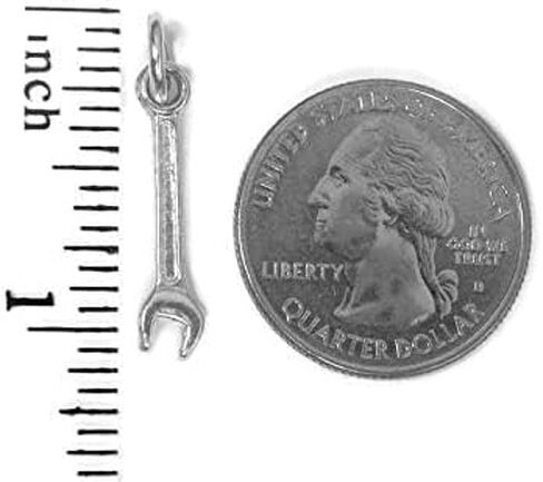 Sterling Silver .925 Combination Wrench Charm Pendant in Saudi Arabia