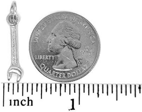 Sterling Silver .925 Combination Wrench Charm Pendant in Saudi Arabia
