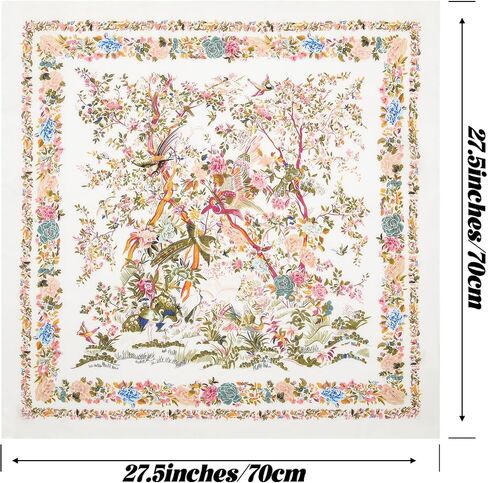 CHLINS 27.5" Square Head Scarf for Women, Soft Cotton Feel Bandana, Lightweight Neck Scarf & Hair Wraps in Saudi Arabia