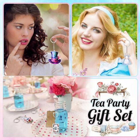 Liliaafar 15 Pcs Wonderland Keychain Souvenirs Gift Bulk Wonderland Acrylic Keychain Party Decorations Supplies for Tea Party Supplies Goodie Bags Gifts Stuffers Prizes Rewards in Kuwait