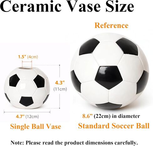 Ceramic Soccer Pen Holder, Soccer Desk Organizer for Fans | Soccer Decor, Desk Organizer, Small Ceramic Vase, Soccer Centerpiece for Fans, For Coach in Saudi Arabia