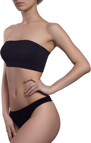 Bencailor 8/16 قطعة من أعلى Bandeau للنساء، أنابيب بدون حمالات غير مبطنة بدون خياطة حمالة صدر رياضية قابلة للتمدد in Kuwait