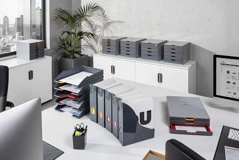 Durable VARICOLOR Magazine File Holder, Color Coded Organizer, Gray/Multicolor - 5 PK (770657) in Kuwait