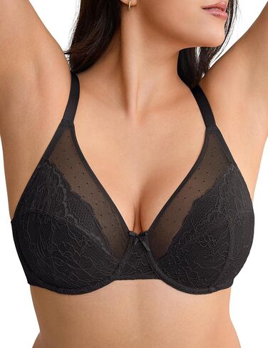 Minimizer Bras for Women Supportive - Full Coverage Lifting Underwire Lace Unlined Comfort Bra for Large Busted in Kuwait