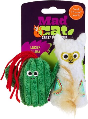 Mad Cat, Lucky Llama Catnip & Silvervine Cat Toy, 2-Pack, 1 Count in Saudi Arabia