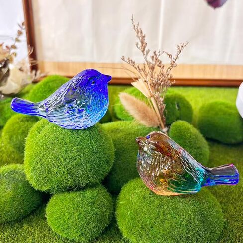 Crystal Bird Figurines – Set of Vibrant Glass Animal Ornaments for Home & Office Desk Decor | Unique Bird Lovers, Men & Women (CL) in Saudi Arabia