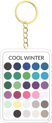 Clear Acrylic Season Color Analysis Swatches Keychain,Season Color Palette Card,Gifts for Fashion Lovers in Saudi Arabia