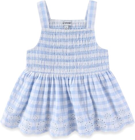 Sperry Girls Gingham Sleeveless Top and Skort Skirt with Bow Hair Clip 3 Piece Set for Big Kids in Kuwait