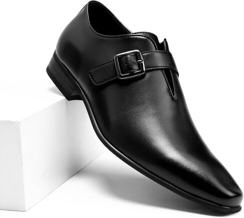 AUSTIN MILL Mens Dress Shoes Monk Strap Plain Toe Oxford Loafers for Business Wedding in Kuwait