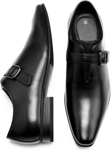 AUSTIN MILL Mens Dress Shoes Monk Strap Plain Toe Oxford Loafers for Business Wedding in Kuwait