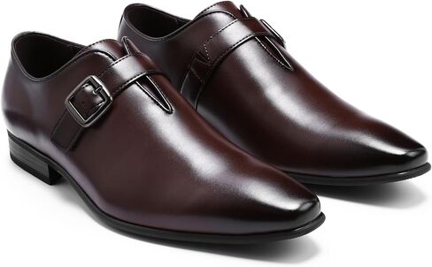 AUSTIN MILL Mens Dress Shoes Monk Strap Plain Toe Oxford Loafers for Business Wedding in Kuwait