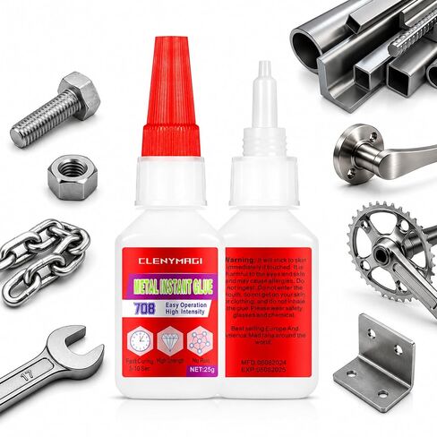 Super Glue, 2 Pack Metal Glue Designed for Bonding Metal to Plastic or Wood, Waterproof, Heat-Resistant, Strongest Metal Glue Ideal for DIY Crafts and Instant Bonding in Saudi Arabia