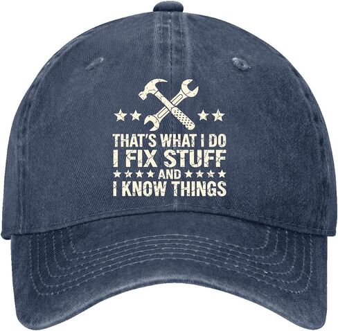 قبعة I Fix Stuffs and I Know Things للنساء ذات الطراز العتيق المغسول in Kuwait
