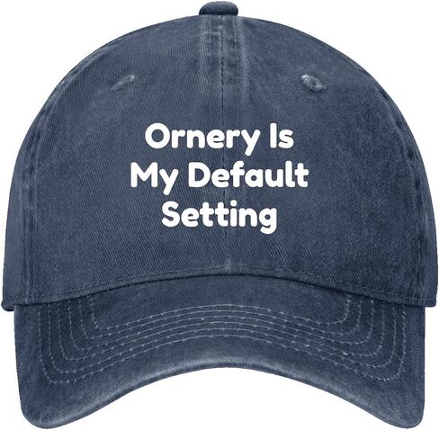 Ornery is My Defaults Setting Hats for Women Funny Washed Distressed Baseball in Kuwait