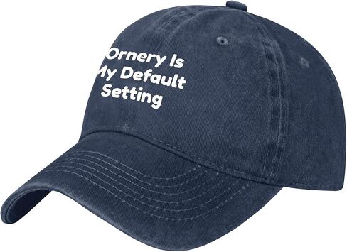 Ornery is My Defaults Setting Hats for Women Funny Washed Distressed Baseball in Kuwait