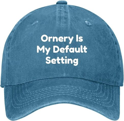 Ornery is My Defaults Setting Hats for Women Funny Washed Distressed Baseball in Kuwait