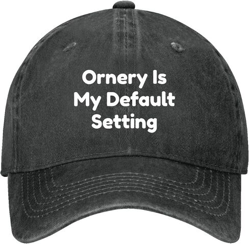 Ornery is My Defaults Setting Hats for Women Funny Washed Distressed Baseball in Kuwait