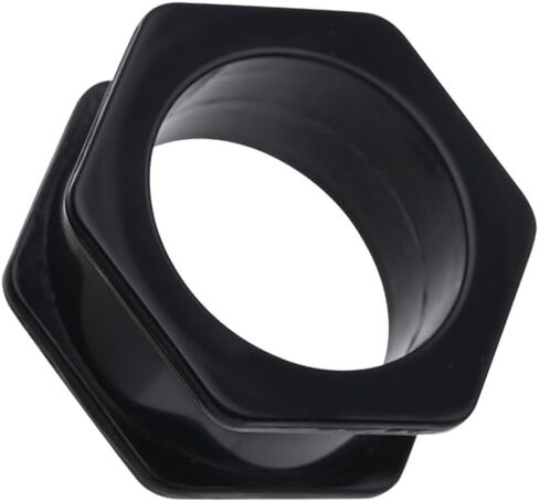 Hexagon Shape Screw Looking Nut Bolt Flexible Silicone Double Flared Ear Gauge Tunnel Plug Sold As Pair in Kuwait
