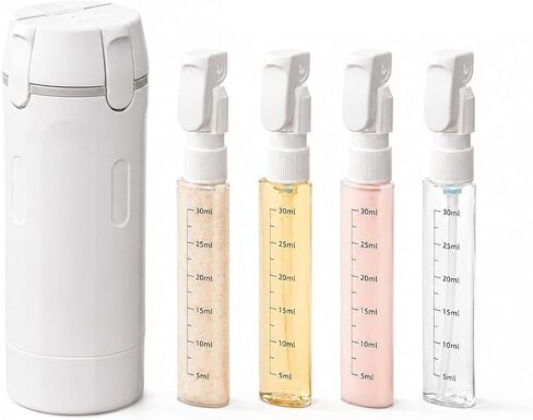 4 in 1 Travel Dispenser Bottle, Leak Proof Refillable Travel Toiletry Containers for Shampoo Lotion Liquid, TSA Approved Travel Bottles Set for Business Trip Camping, 4 x 30ml, Green in Saudi Arabia