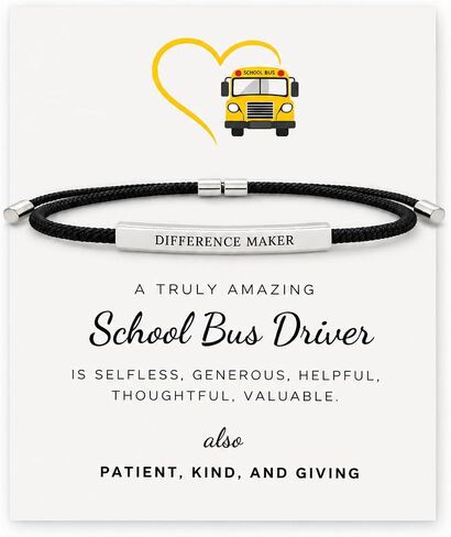 VIY Personal Card School Bus driver appreciation gifts, Best bus driver gifts, Difference maker bracelet for women, Difference maker gift, End of school year gift for coworkers in Kuwait