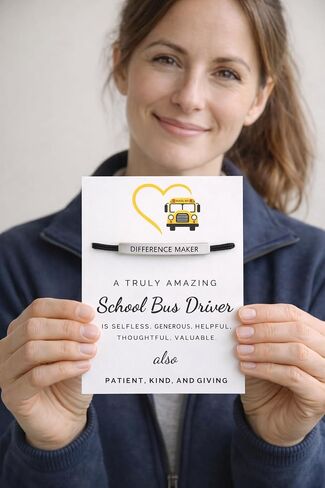 VIY Personal Card School Bus driver appreciation gifts, Best bus driver gifts, Difference maker bracelet for women, Difference maker gift, End of school year gift for coworkers in Kuwait