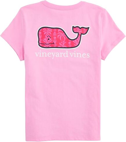 Vineyard Vines Girls' Girls' Pineapple Palm Stripe Whale Fill Short-Sleeve Pocket Tee in Kuwait